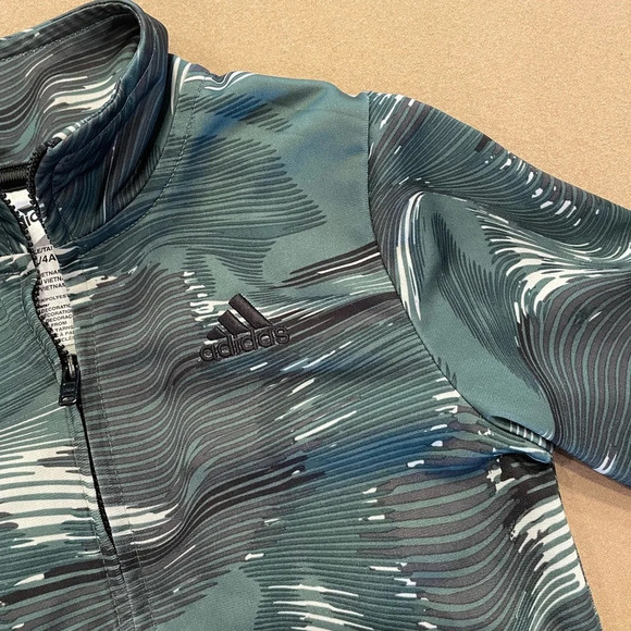 Adidas Wave Camo Zip Up Track Jacket Boys 4T - Picture 2 of 5
